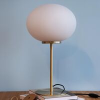 Queen Bordlampe Opal/Messing