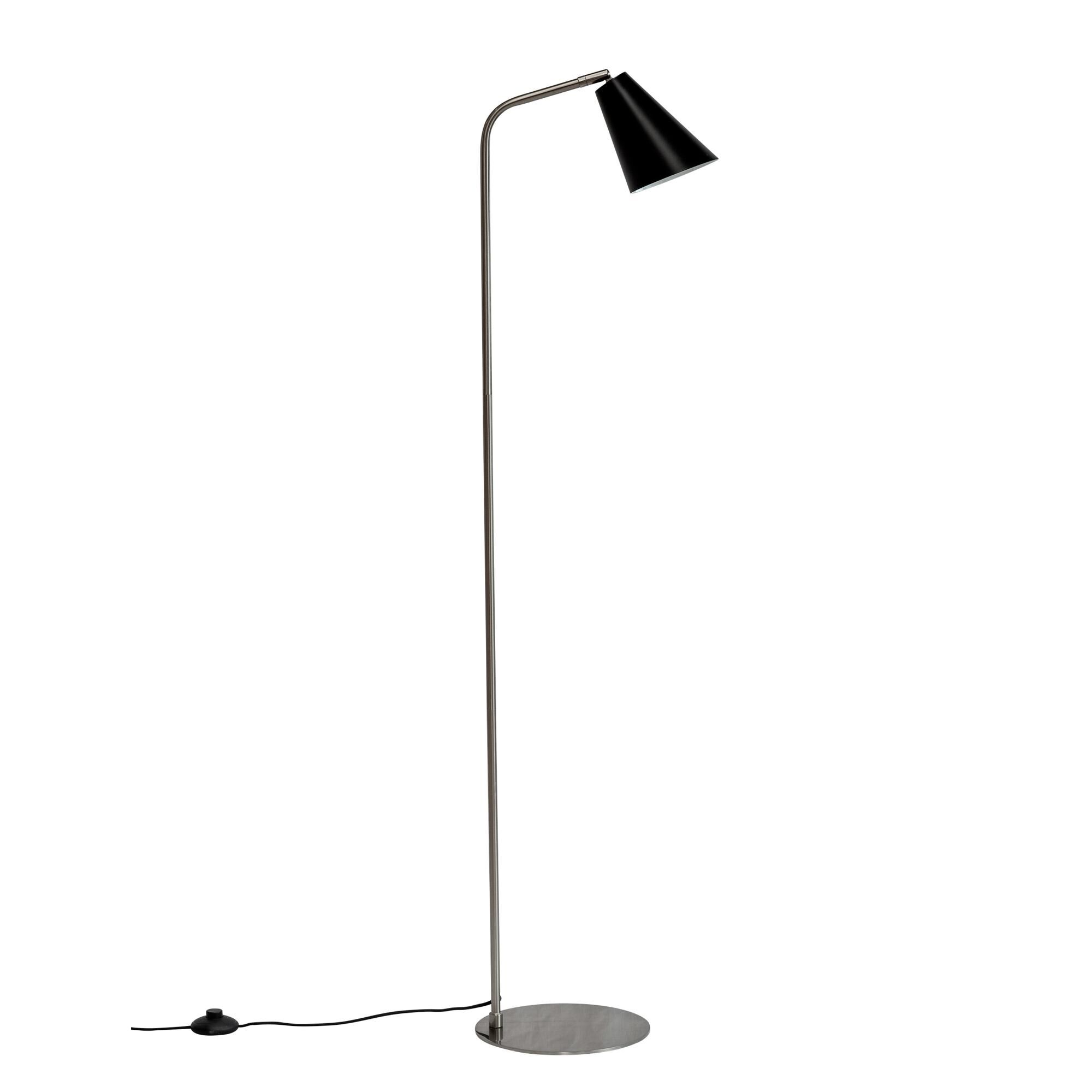 Oswald Golvlampa Svart/ St&aring;l