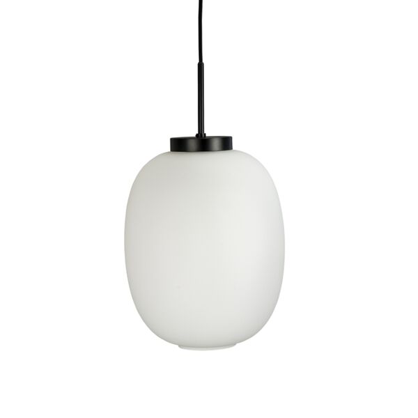 DL39 Lampadario Opale/ Nero