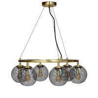Como Ceiling Light Round with 5 Domes Brass