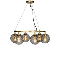 Como Ceiling Light Round with 5 Domes Brass