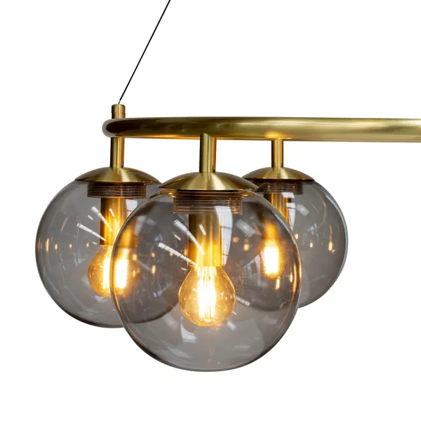 Como Ceiling Light Round with 5 Domes Brass