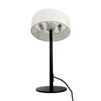 Calix Table Lamp Natural/ Black