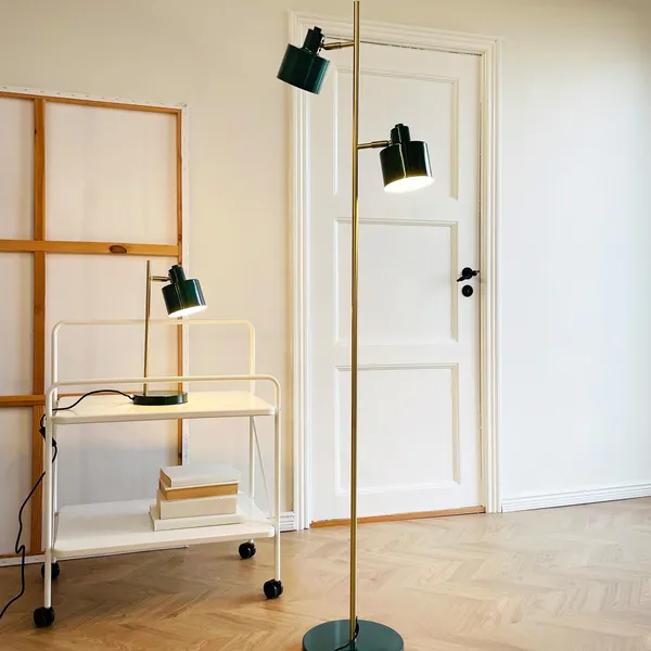 Ocean Stehlampe Dunkelgrün/ Messing
