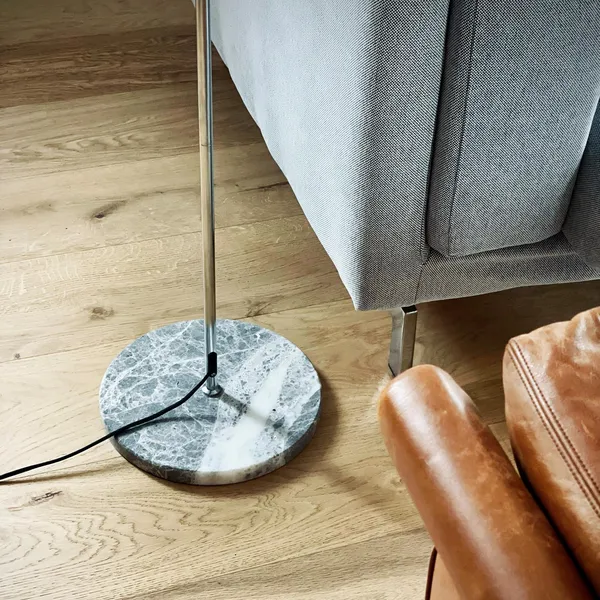 Stockholm Floor Lamp Chrome/ Marble