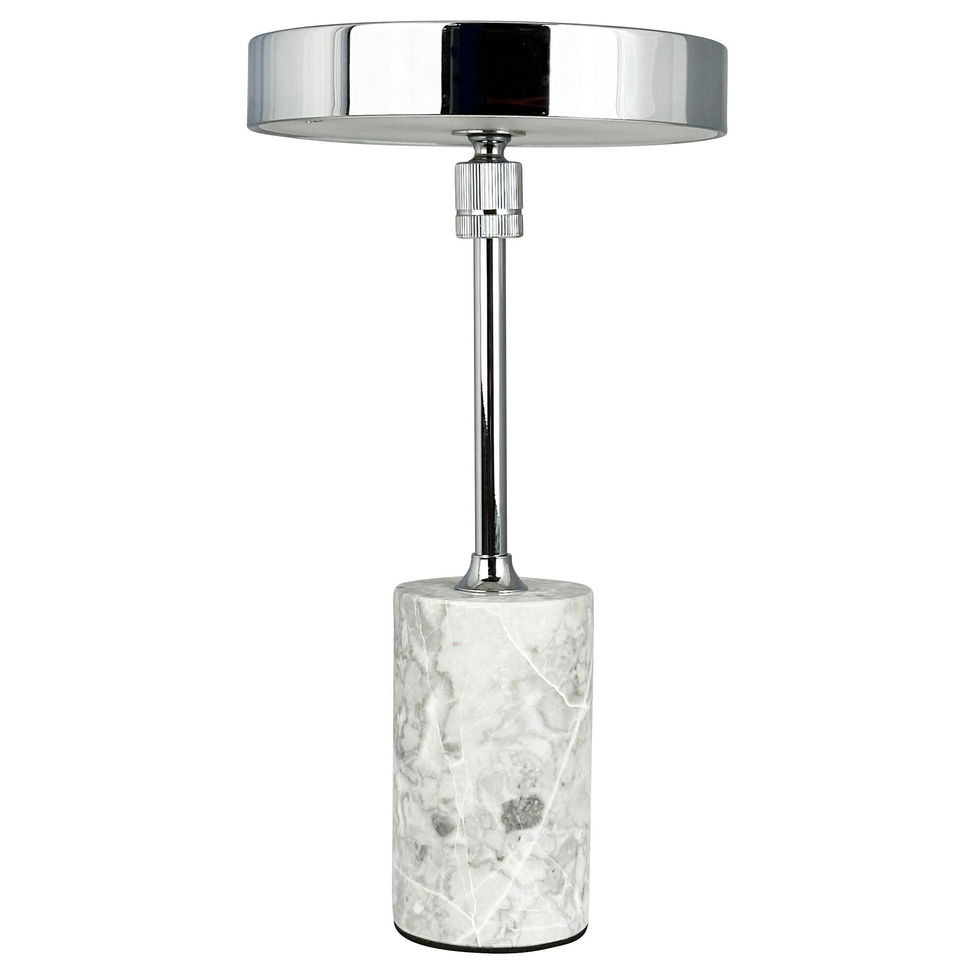 Starlight Bordslampa Krom/ Gr&aring; Marmor