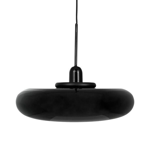 Pendelleuchte mit Ring, Schwarz