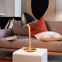 Oulu Bordlampe Sort/Messing