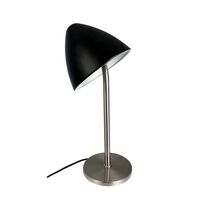 Oulu Bordlampe Sort/Børstet Stål