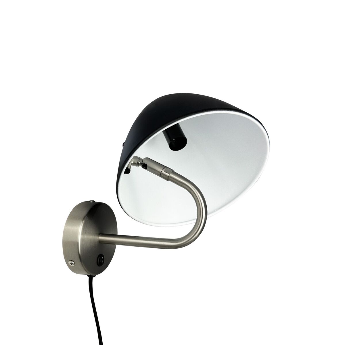 Oulu Wall Lamp Black/ Brushed Steel