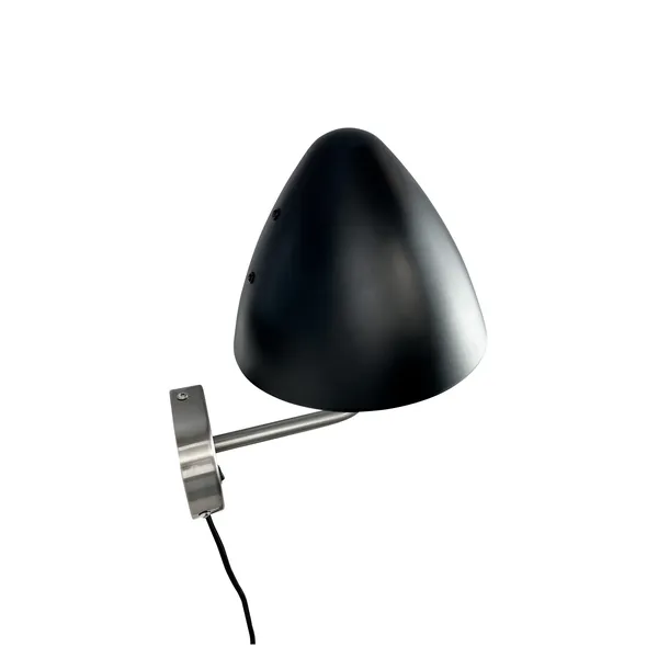 Oulu Wall Lamp Black/ Brushed Steel