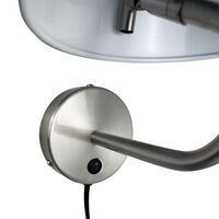 Oulu Wall Lamp Black/ Brushed Steel