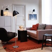 Oulu Wall Lamp Black/ Brushed Steel