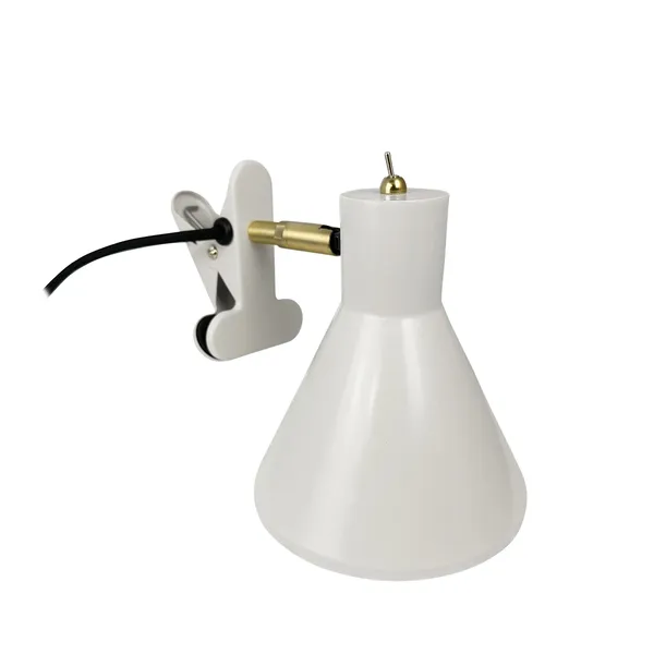 Tischlampe mit Klemme , Weiß