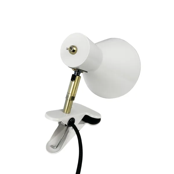Tischlampe mit Klemme , Weiß