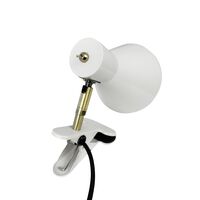 Tischlampe mit Klemme , Weiß