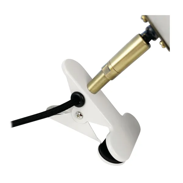 Tischlampe mit Klemme , Weiß