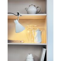 Tischlampe mit Klemme , Weiß
