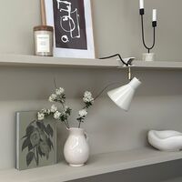 Tischlampe mit Klemme , Weiß