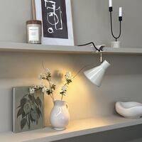Tischlampe mit Klemme , Weiß