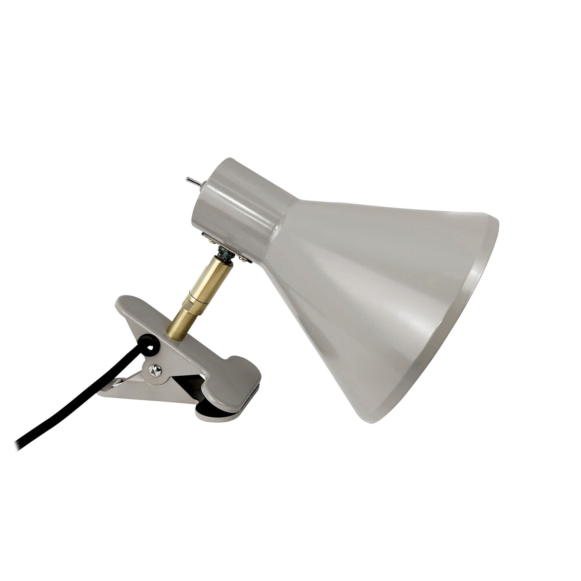 Lampe à Poser de Chevet avec Pince, Brun