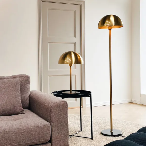 French Collection Nancy Table Lamp Brass/ Black/ Marble