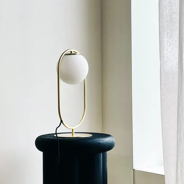 French Collection Reims Table Lamp Brass/ White