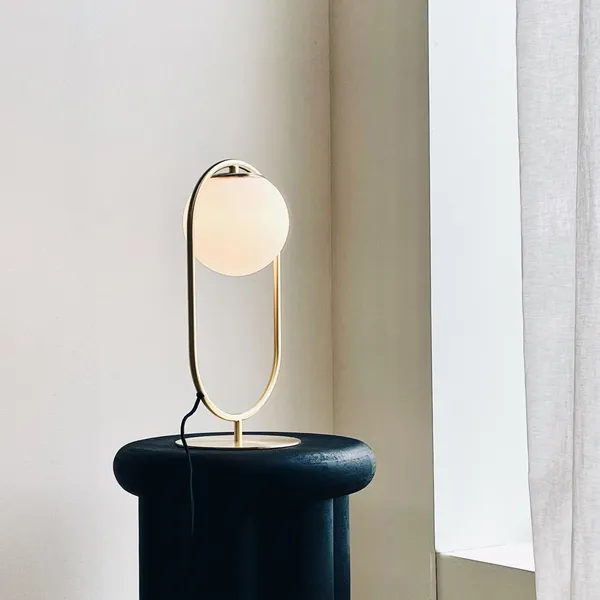 French Collection Reims Table Lamp Brass/ White