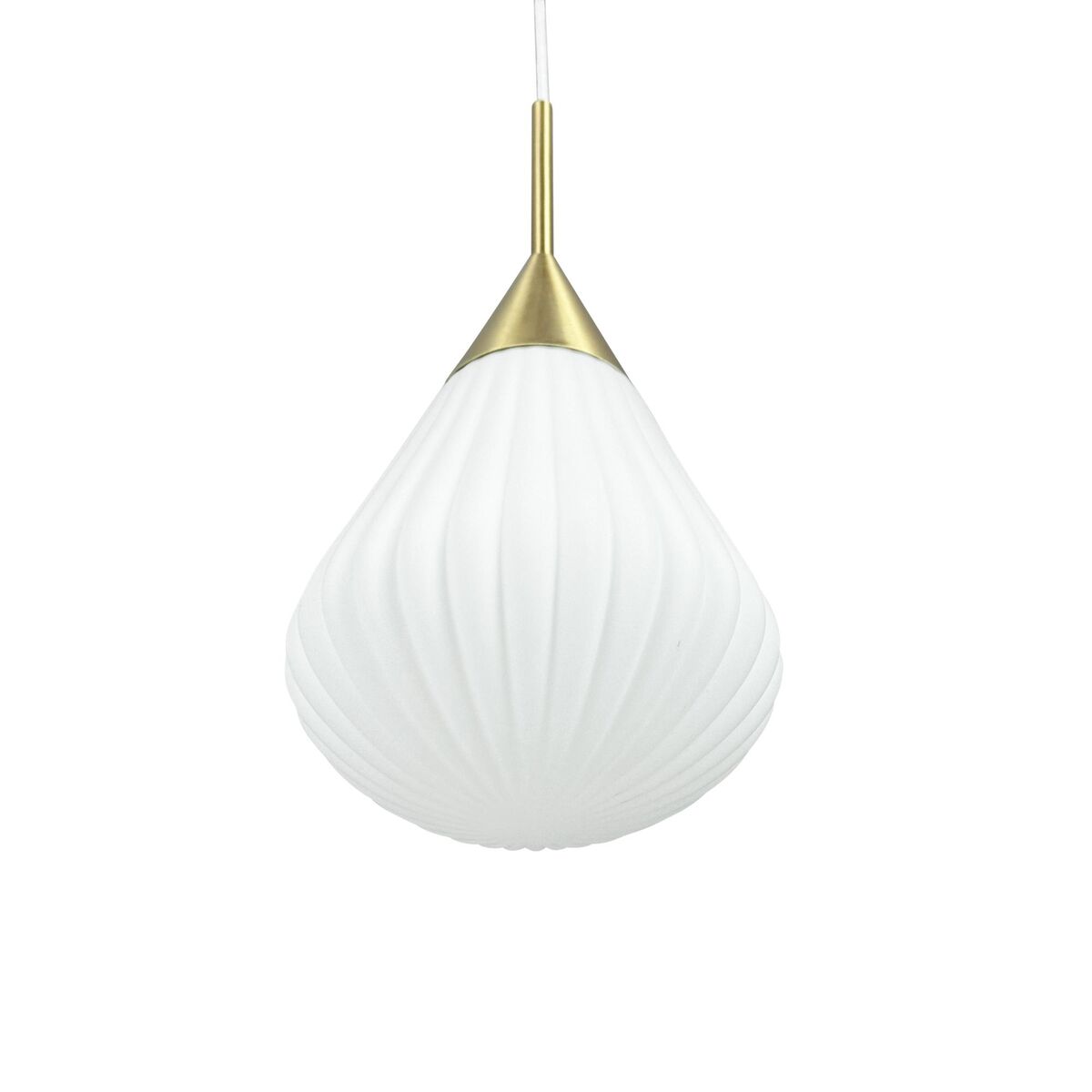 Lampadario A Palloncino Piccolo in Opale/ Ottone