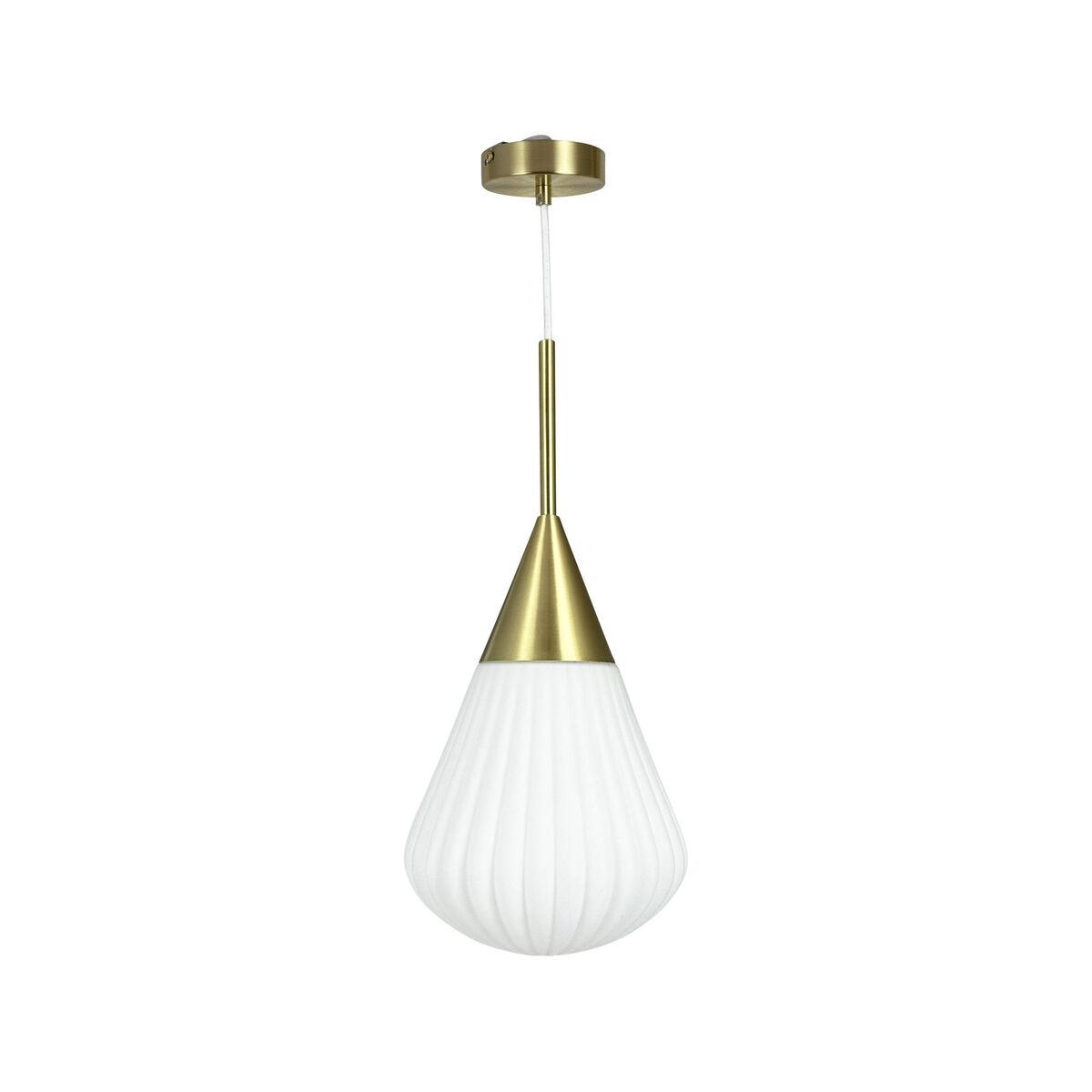 Lampadario A Palloncino Piccolo in Opale/ Ottone