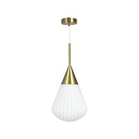 Lampadario A Palloncino Piccolo in Opale/ Ottone