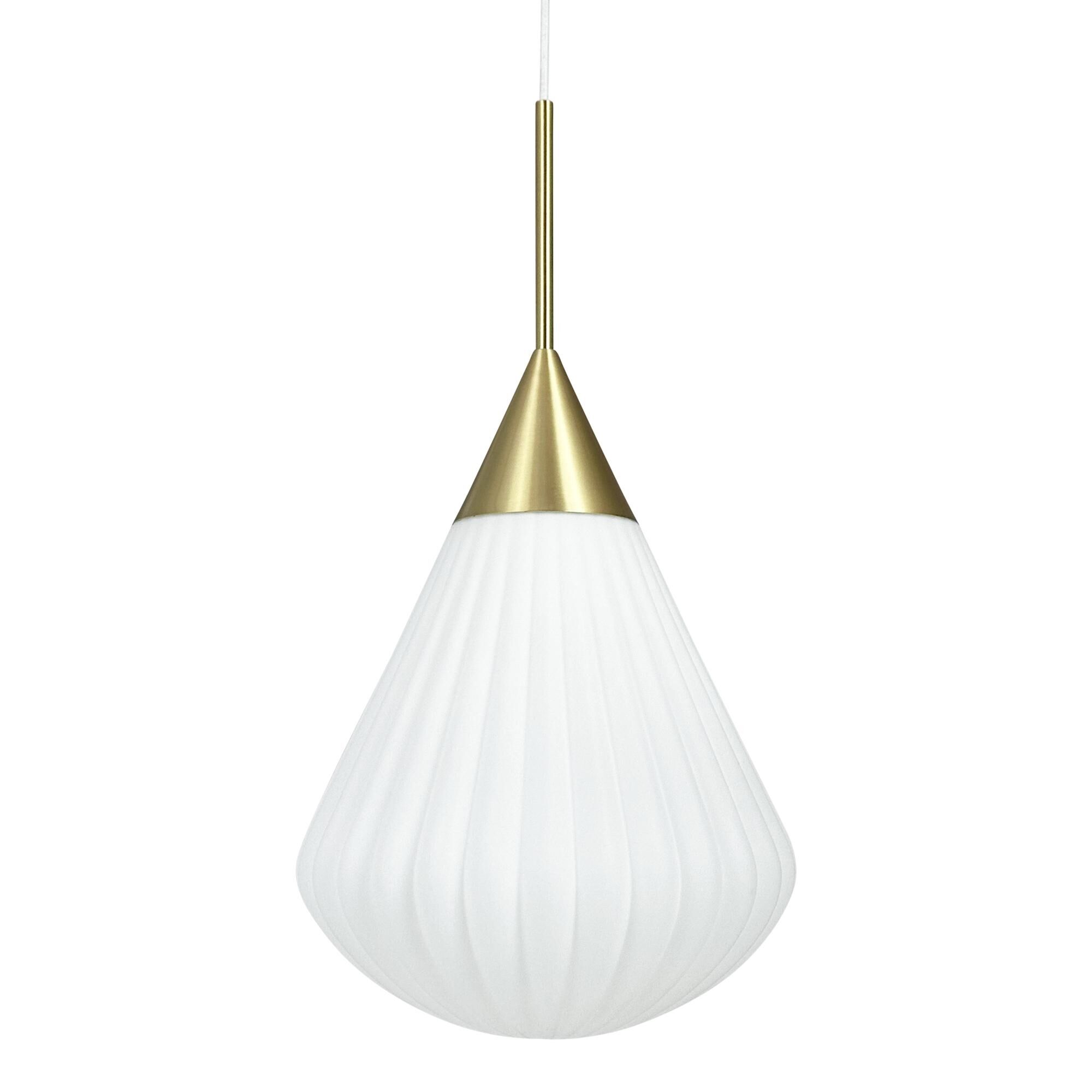 Taklampa Stor Opal/ M&auml;ssing