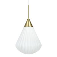 Hanglamp Groot Opaal/ Messing