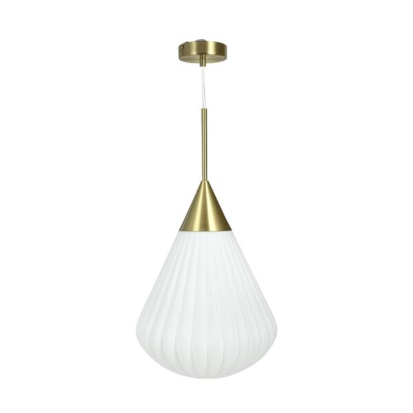 Suspension Ballon , Grand , Opale et Laiton
