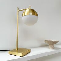 French Collection Caen Table Lamp Brass/ White