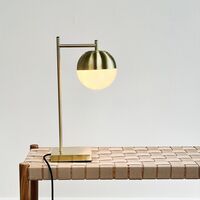 French Collection Caen Table Lamp Brass/ White