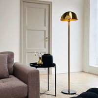 French Collection Menton Gulvlampe Messing/ Sort/ Marmor
