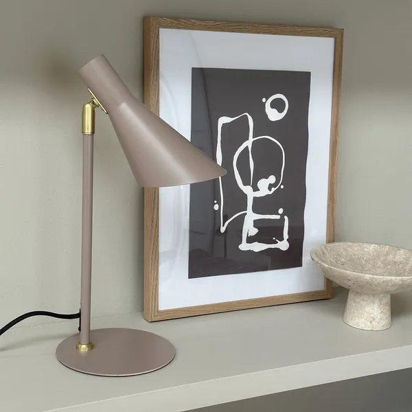 DL12 Table Lamp Mini Beige/ Brass