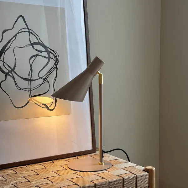 DL12 Table Lamp Mini Beige/ Brass
