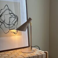 DL12 Table Lamp Mini Beige/ Brass