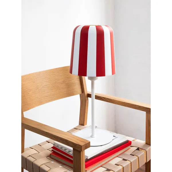 Gry Tafellamp Donkerrood/ Wit