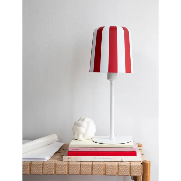 Gry Tafellamp Donkerrood/ Wit