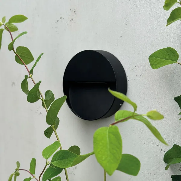 Pluto Outdoor Wall Lamp Black