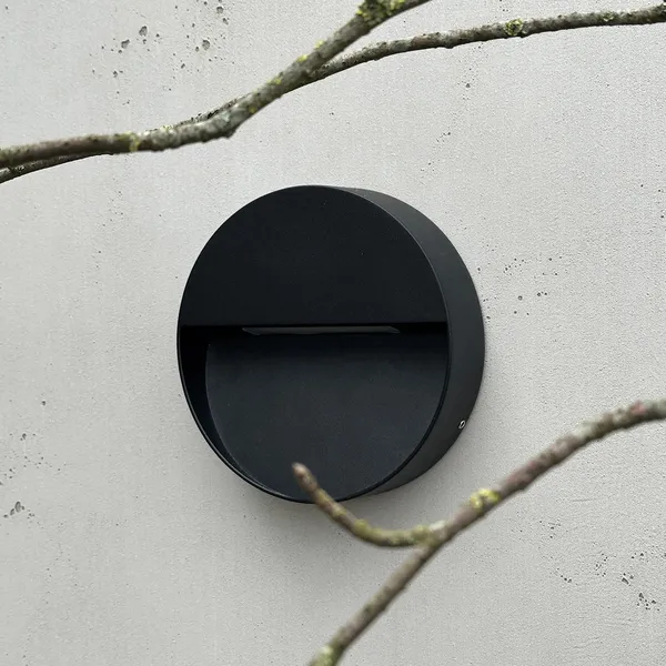 Pluto Outdoor Wall Lamp Black