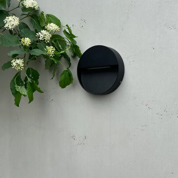 Pluto Outdoor Wall Lamp Black
