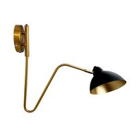 Futura Wandlampe mit Arm, Messing