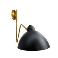 Futura Wandlampe mit Arm, Messing