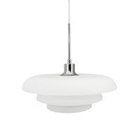 AVA Pendel D40 Opal/Krom