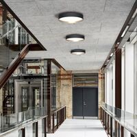 LUCIA 35 Lampada da Parete/Soffitto Nera/Oro, 18W, 2700K