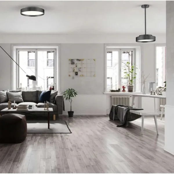 Lucia 60 Lampada da Soffitto Nera 2700K